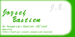 jozsef bastien business card